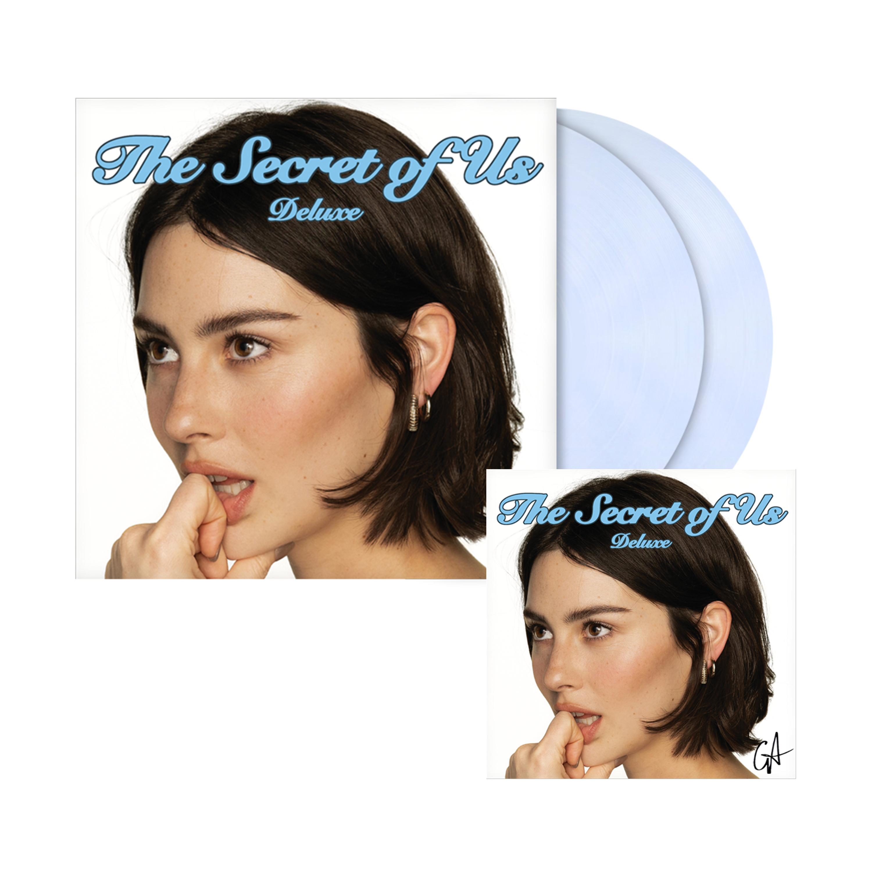 The Secret of Us Deluxe Vinyle Blanc Standard Pearl Opaque + Carte Dédicacée